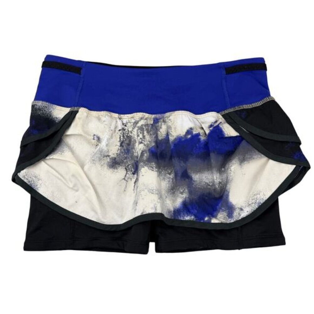 Lululemon Run: Speed Squad Skirt Milky Way Multi Print / Pigment Blue Size 4 - Picture 9 of 13